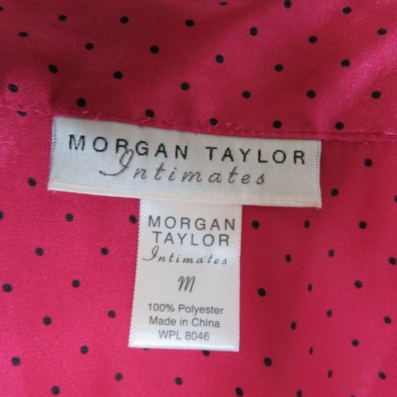 Vintage Morgan Taylor Intimates Pajamas Sleepshirt Nightgown M Pink Polka Dot - Picture 10 of 10